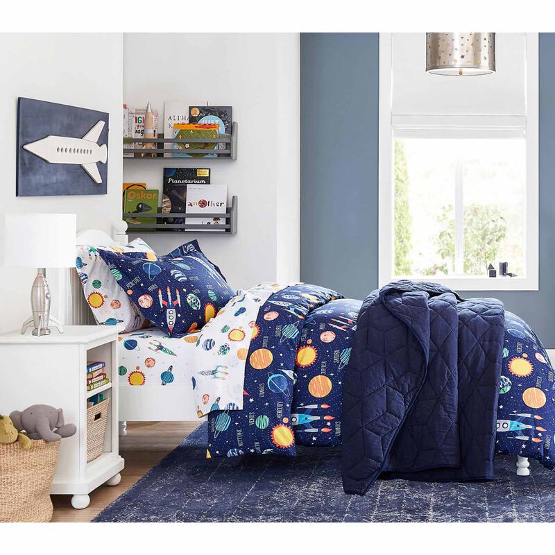 Pottery Barn Kids Solar System Gid Pillowcase image number 2